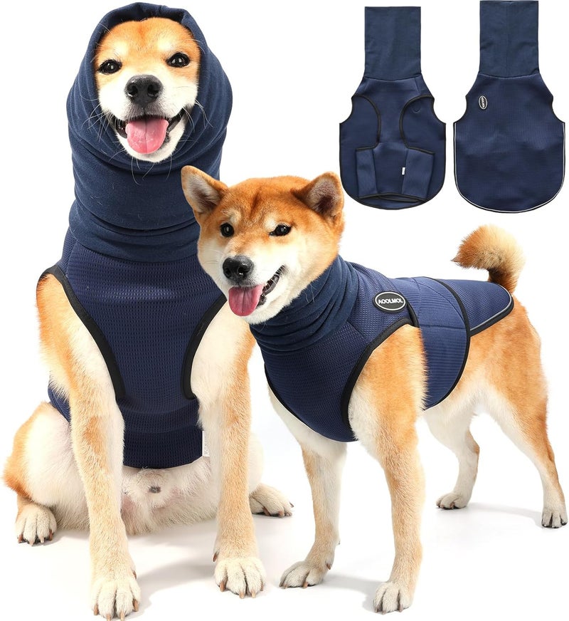 AOOLMOL Dog Anxiety Vest and Coat, Vet Visits and Separation - Keep Pet Calm, Dog Jacket for Thunder, Fireworks, Anti Anxiety Vest for Dogs and Cat Body and Ear - Image 1